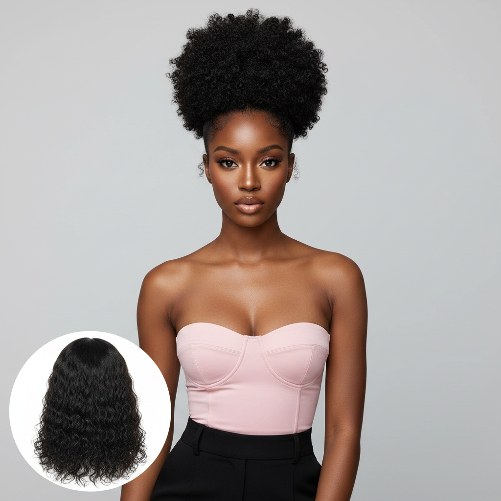 Raw Indian Curly 4x4 Transparent Closure - Model