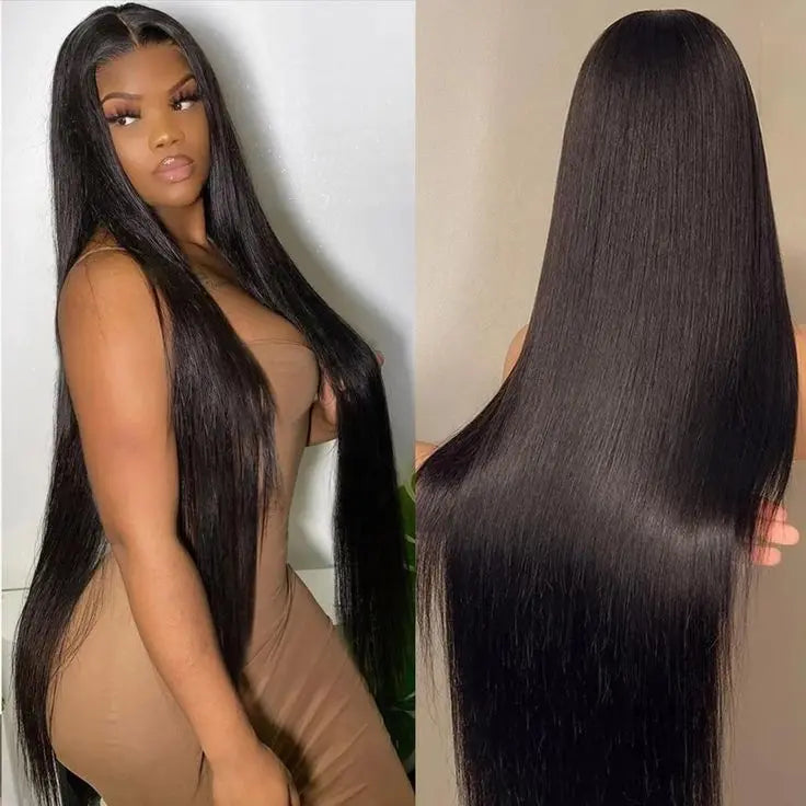 Bone Straight Glueless Lace Closure Human Hair Wig