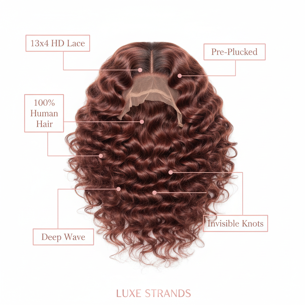 HD Deep Wave 13x4 Lace Front Wig - Info