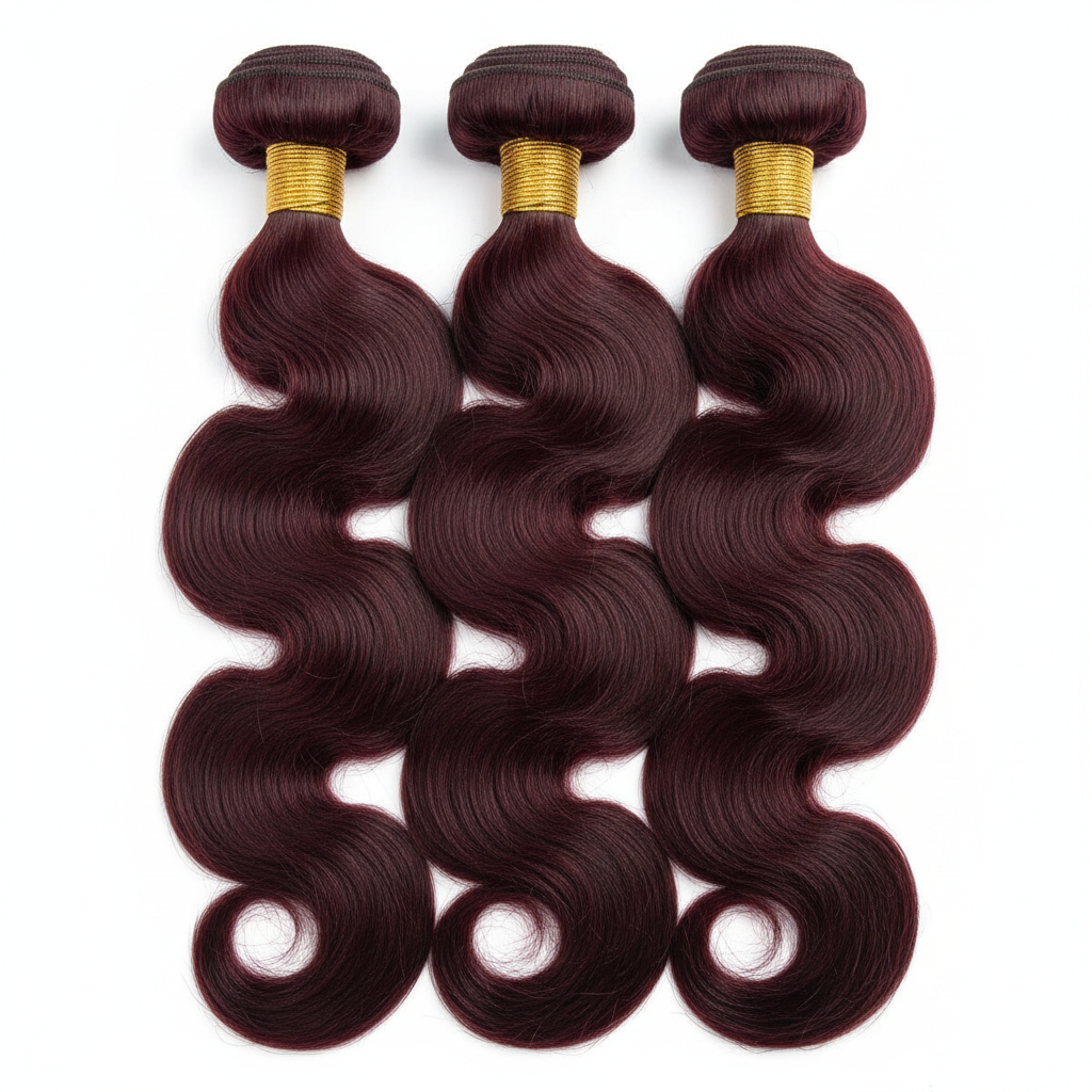 Burgundy Body Wave Bundles - Main