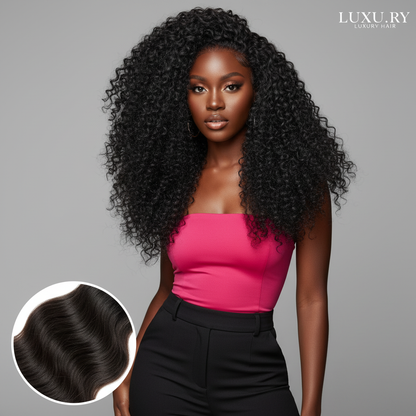Indian Curly Hair Extensions - Model