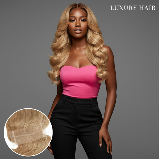 Honey Blonde Body Wave 5x5 HD Closure - Model