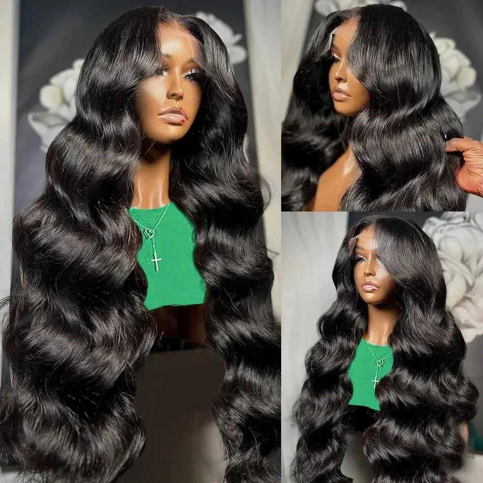 Bling Hair 180 Density Transparent Body Wave Wigs 30-32 Inches