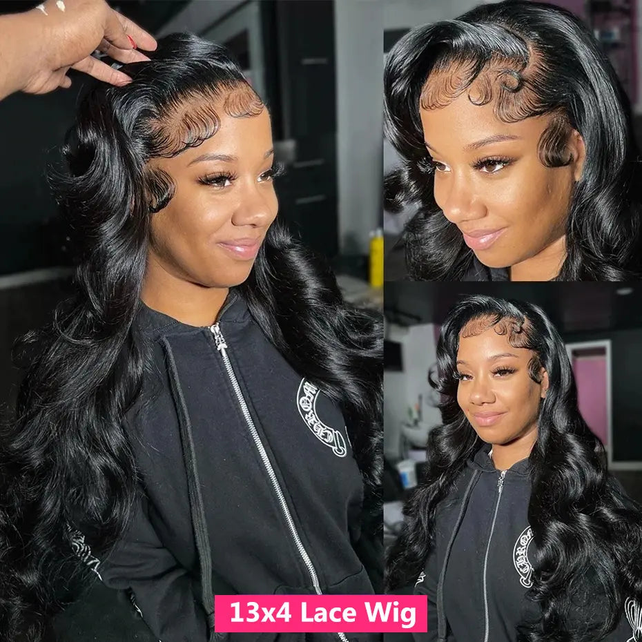 Bling Hair 13x4 Body Wave Transparent Lace Frontal Wig