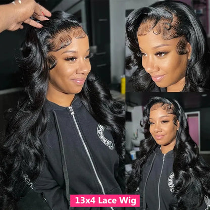 Bling Hair 13x4 Body Wave Transparent Lace Frontal Wig
