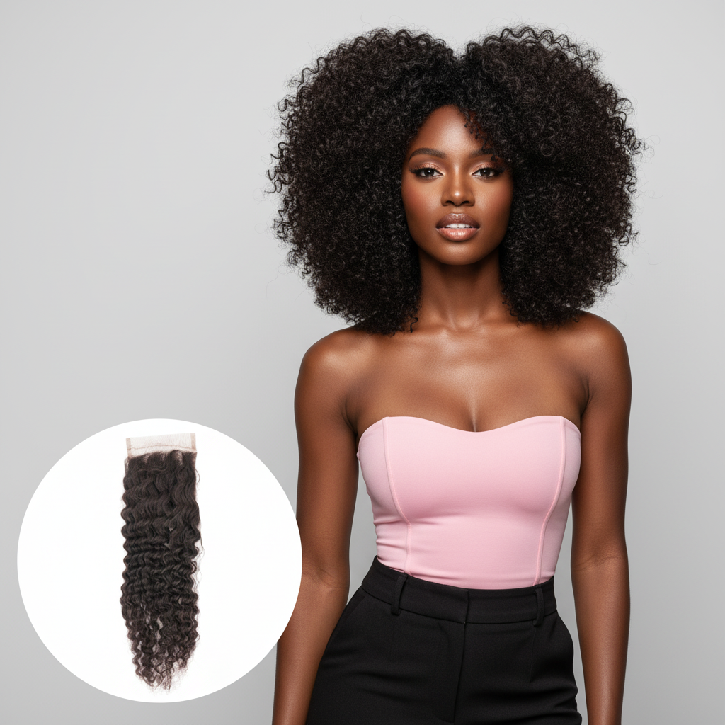 Afro Kinky Curly Closure - Model
