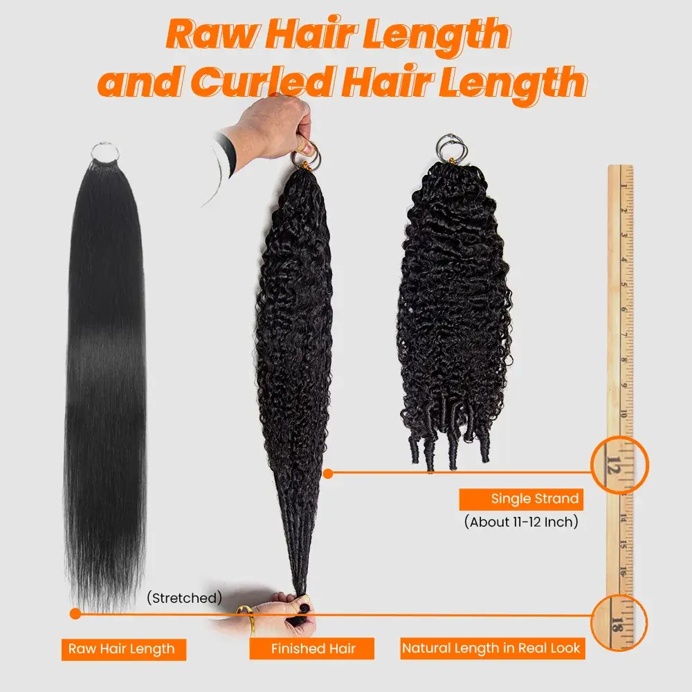 Bling Hair Burmese Curly Highlight Burmese Curly Crochet Human Hair Extensions 4/27 Color Pre-Separated Knotless mbre Hi