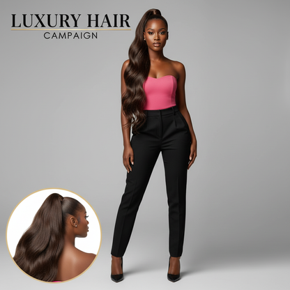 Dark Brown Ponytail - Model