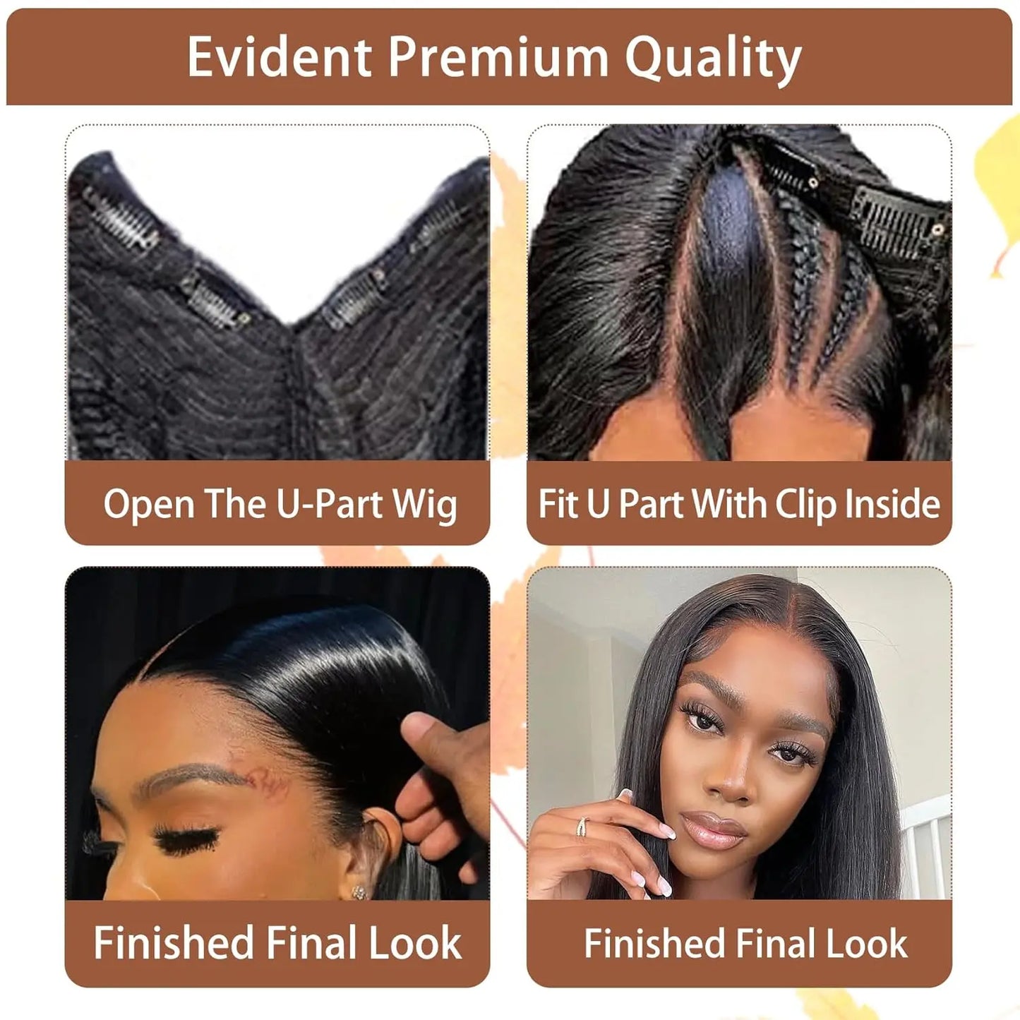 Bling Hair Body Wave V Part Wigs With Elastic Drawstring Human Hair Wigs No Leave Out No Sew-In Straight Hair Wig Gluele