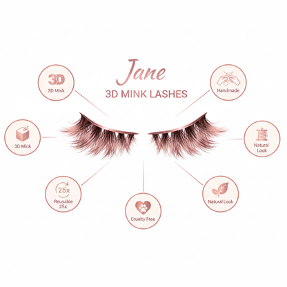 Jane 3D Mink Lashes - Info