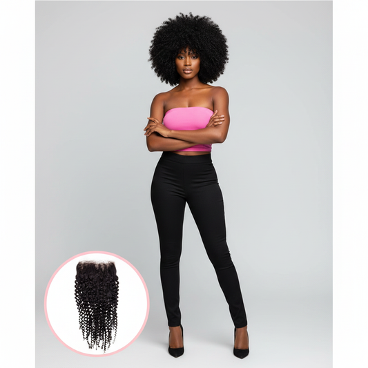 Afro Kinky Curly Closure - Model