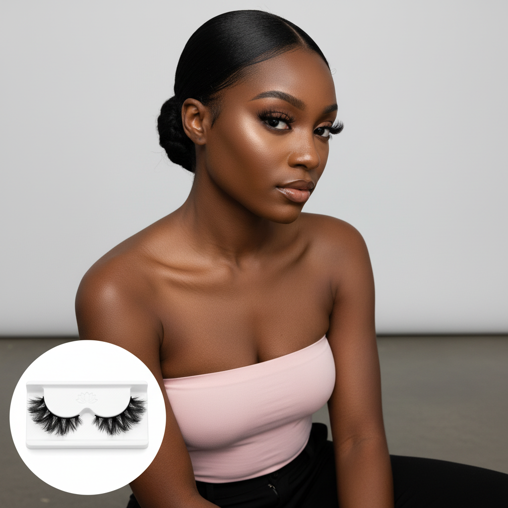 Lotus Faux 3D Volume Lashes - Model