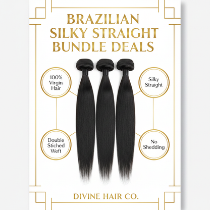 Brazilian Silky Straight Bundle Deals - Infographic