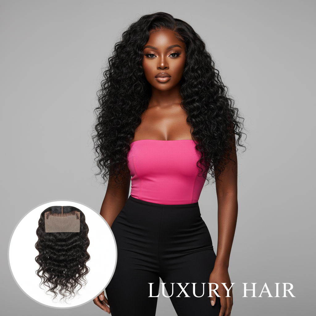 Brazilian Deep Wave 5x5 HD Closure - Model