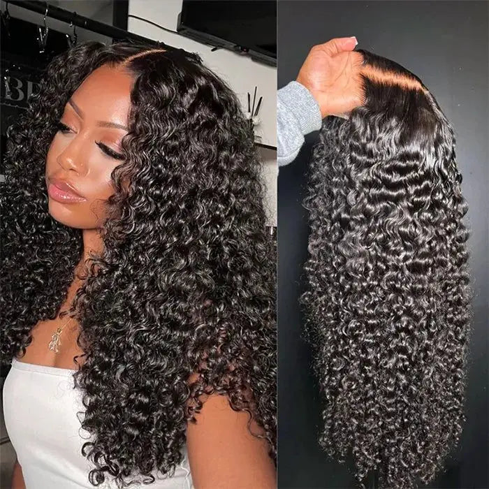 Water Wave Glueless Wig Human Hair Deep Wave 9x6 7x5 HD Frontal Wig 180% Deep Wave Wigs Pre-cut 6x4 5x5 HD Lace Closure 