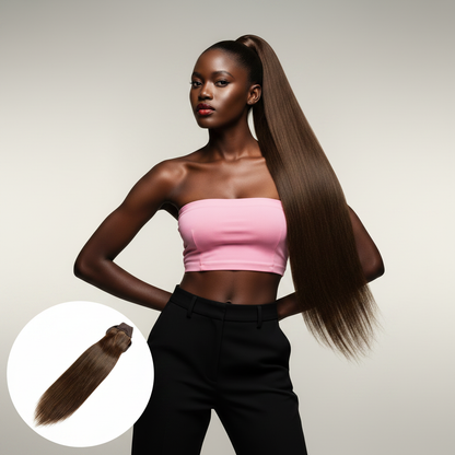 Dark Brown Ponytail - Model