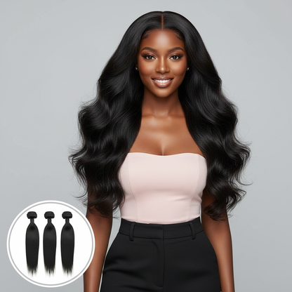 Malaysian Silky Straight Bundle Deals - Model