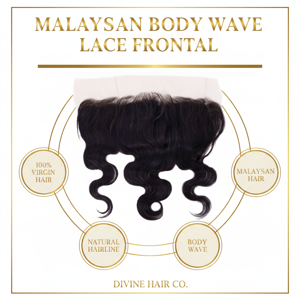 Malaysian Body Wave Lace Frontal - Infographic