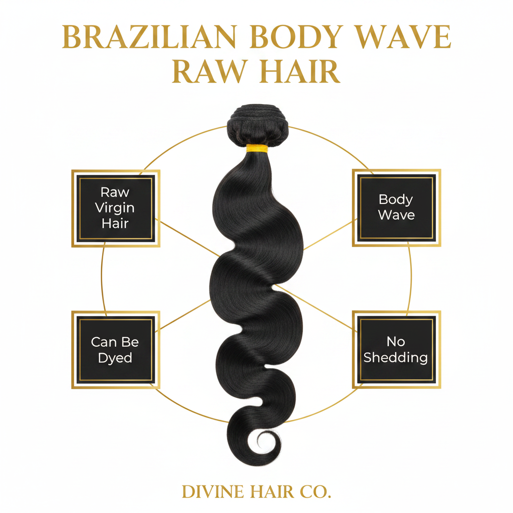 Brazilian Body Wave Raw Hair - Infographic