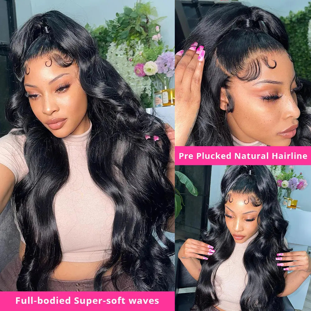 Bling Hair 180 Density Transparent Body Wave Wigs 30-32 Inches