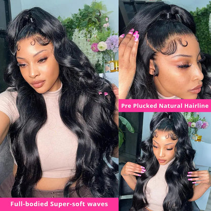 Bling Hair 180 Density Transparent Body Wave Wigs 30-32 Inches