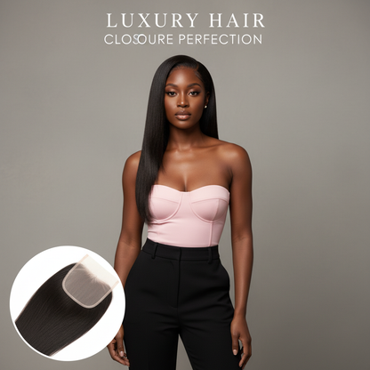 Brazilian Silky Straight 4x4 Transparent Closure - Model