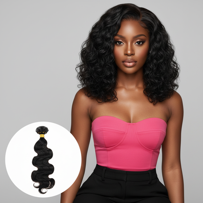 Indian Wavy Natural Black I-Tip - Model