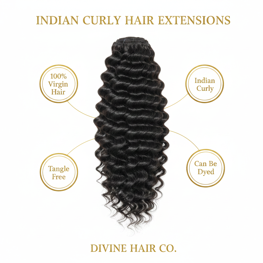 Indian Curly Hair Extensions - Infographic