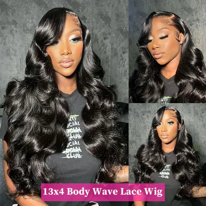 New IN Bling Hair Brazilian 34 36inch 13x6 Body Wave Hd Lace Frontal Human Hair Wigs Pre-plucked 13x4 Transparent Body W