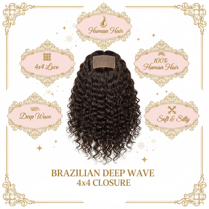 Brazilian Deep Wave 4x4 Closure - Info