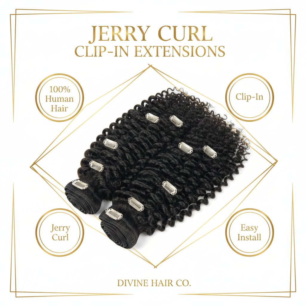 Jerry Curl Clip-In - Infographic