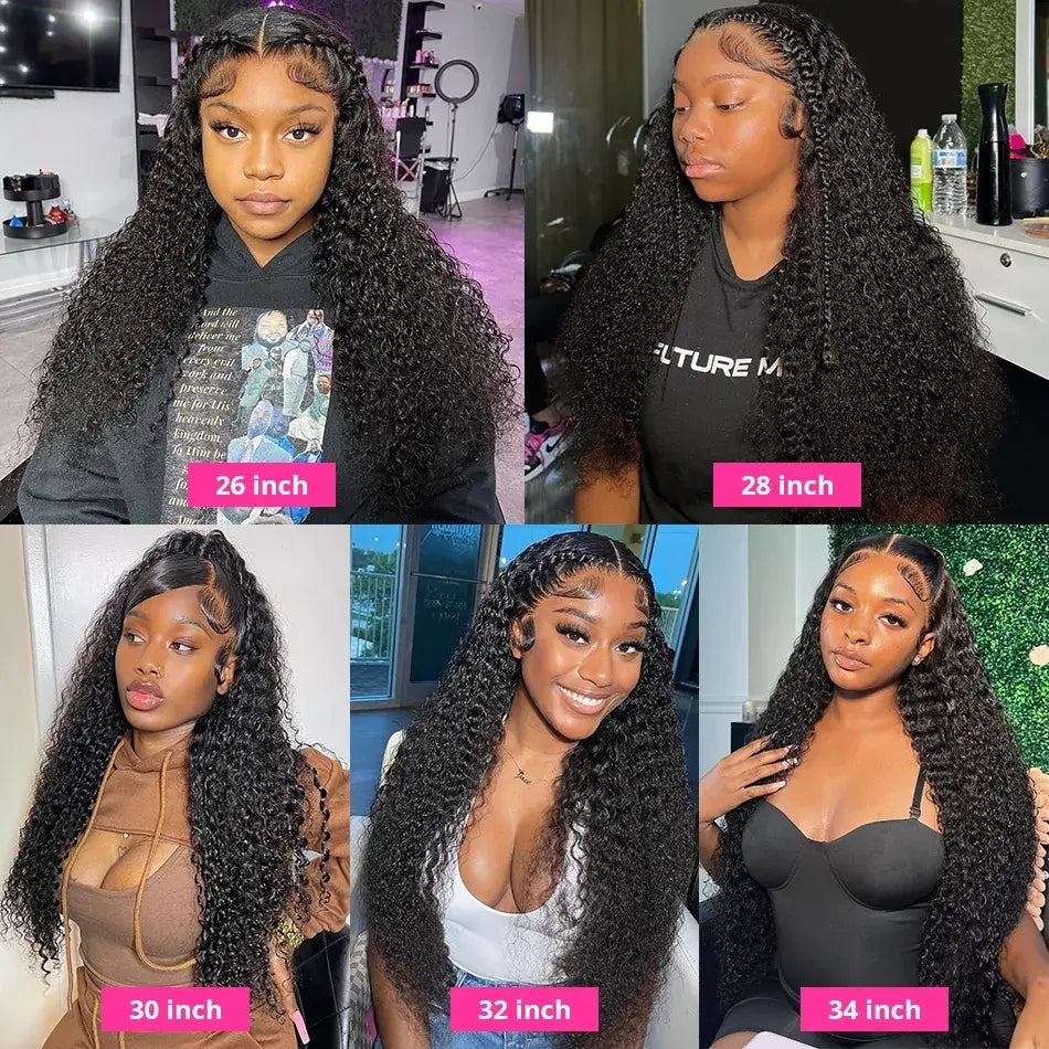 Bling Hair 13x4 Lace Front Human Hair Wig - Deep Wave