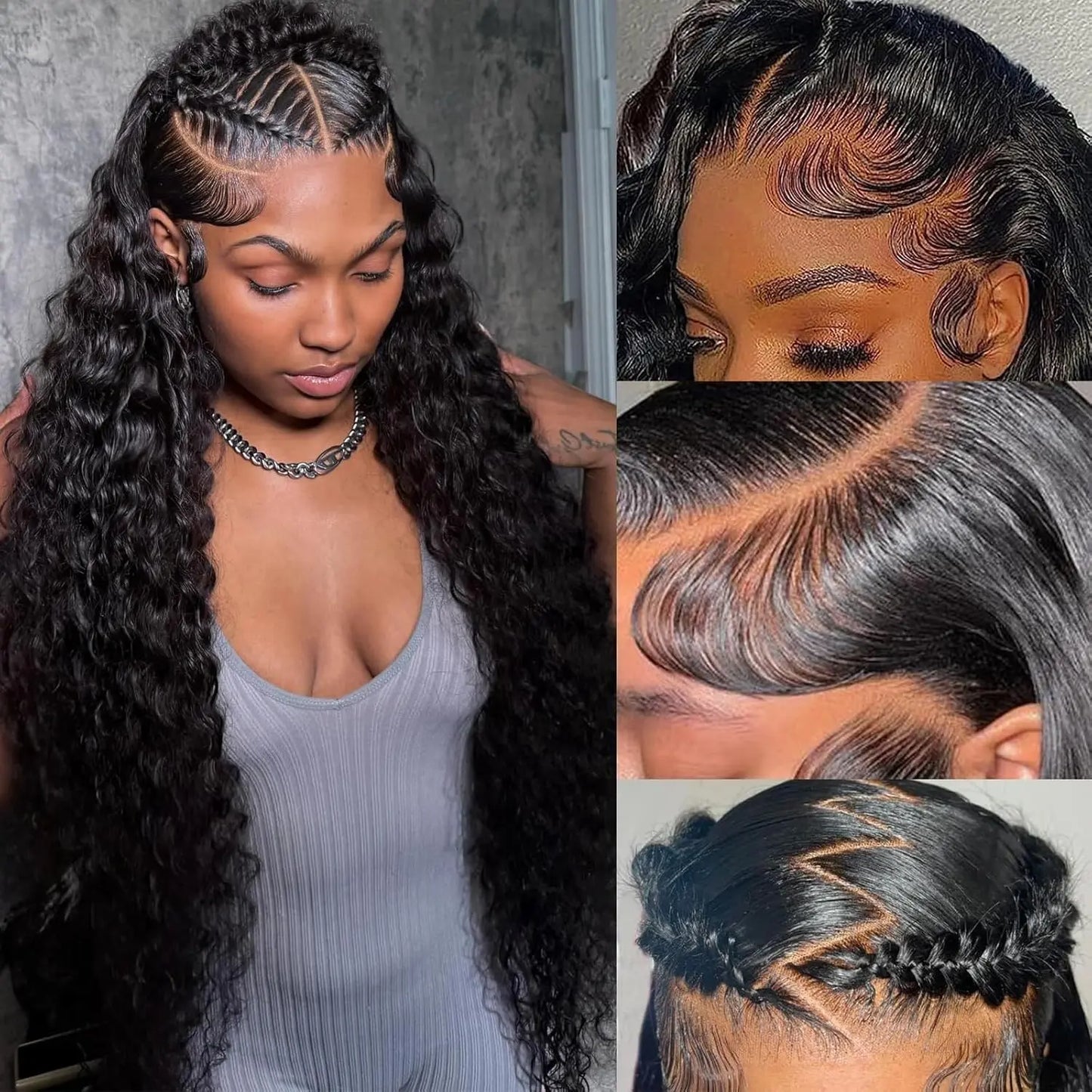 Glueless 5x5 Deep Wave Lace Closure Wig - Human Hair