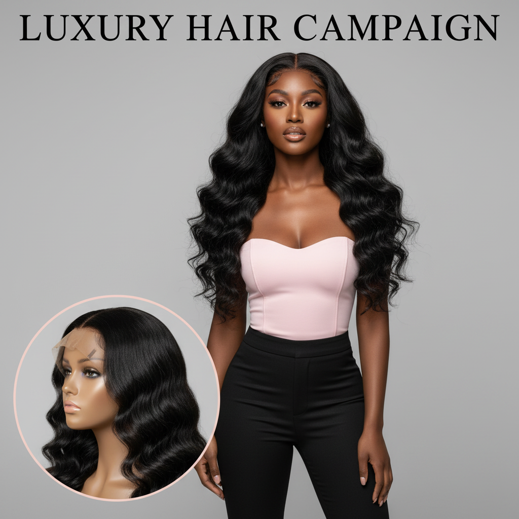 Loose Wave 13x4 Transparent Lace Front Wig - Model