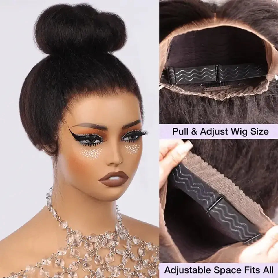 Wear&Go Glueless 360 Full Kinky Straight Lace Front Wig