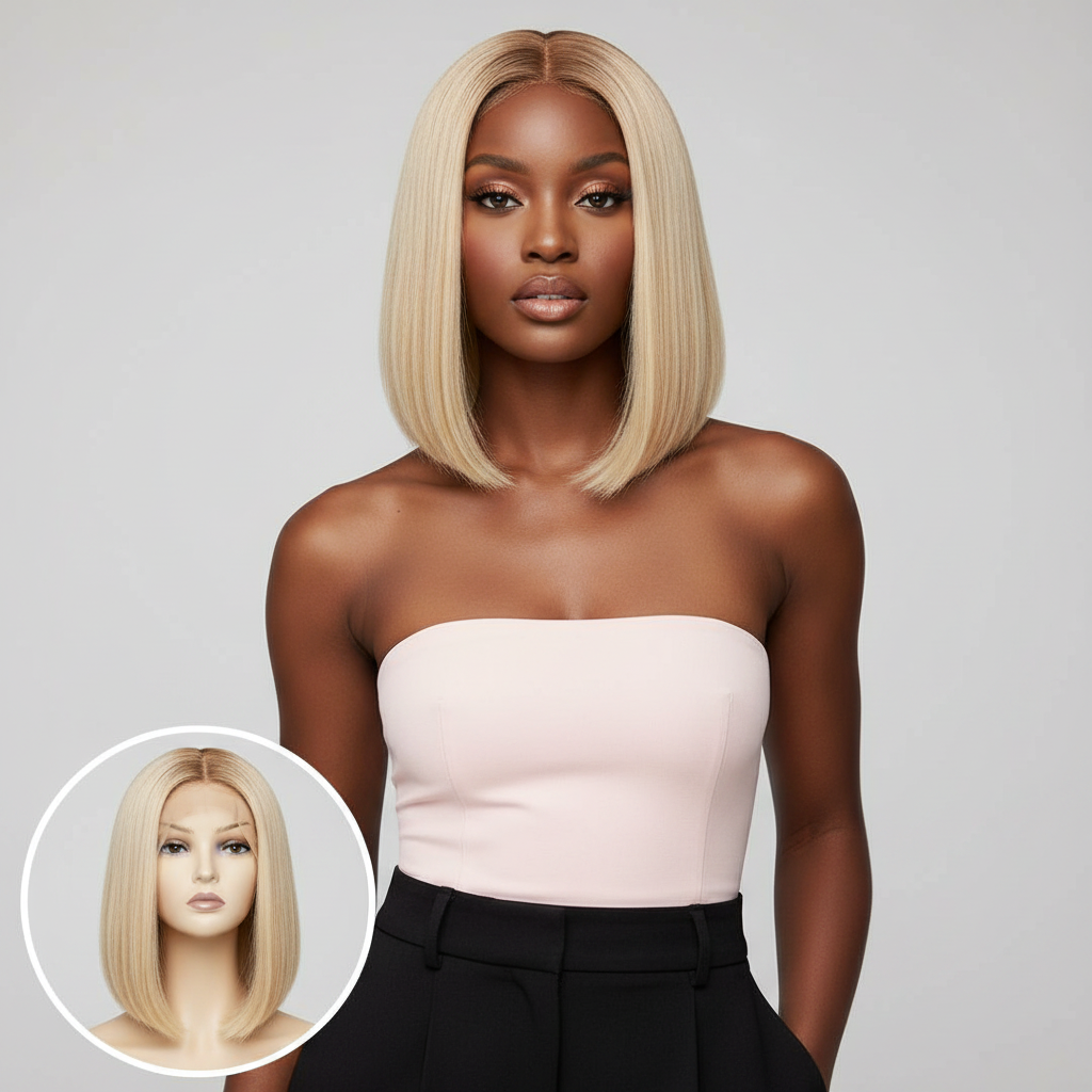 Blonde Straight Bob Wig - Model