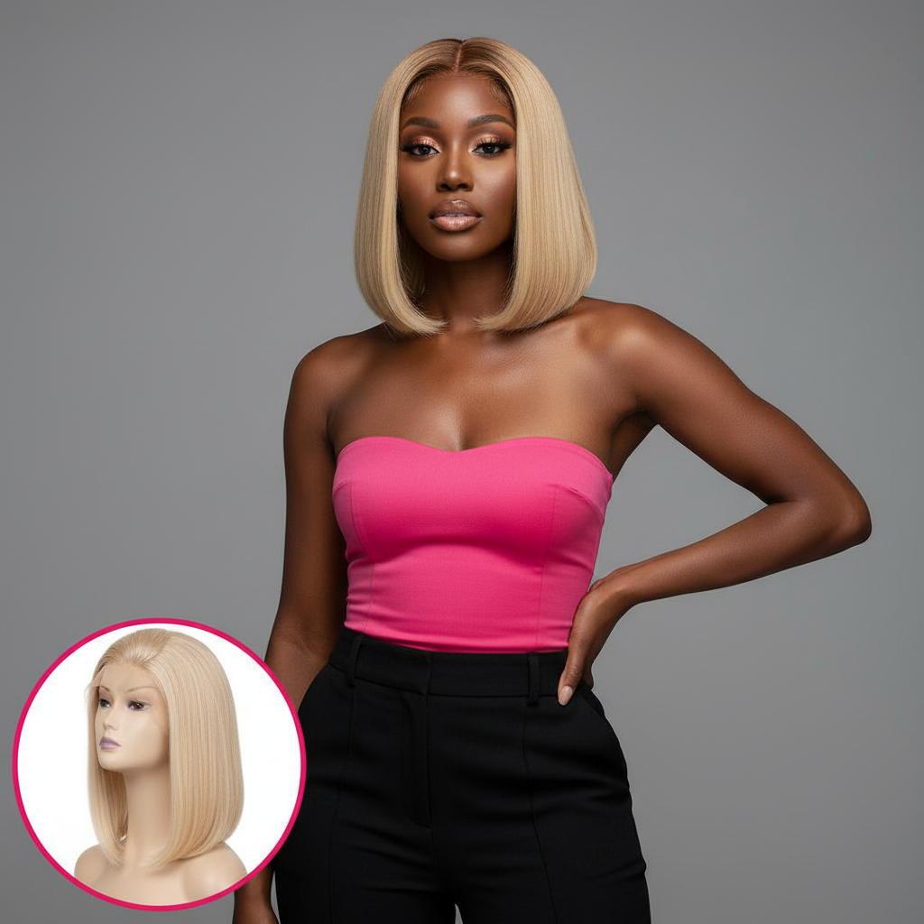 Blonde Straight Bob Wig - Model