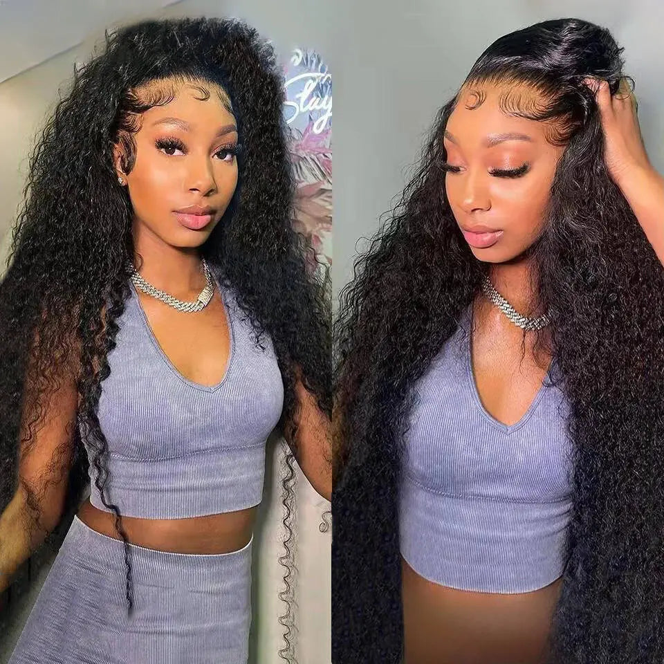 Bling Hair 13x4 Lace Front Human Hair Wig - Deep Wave