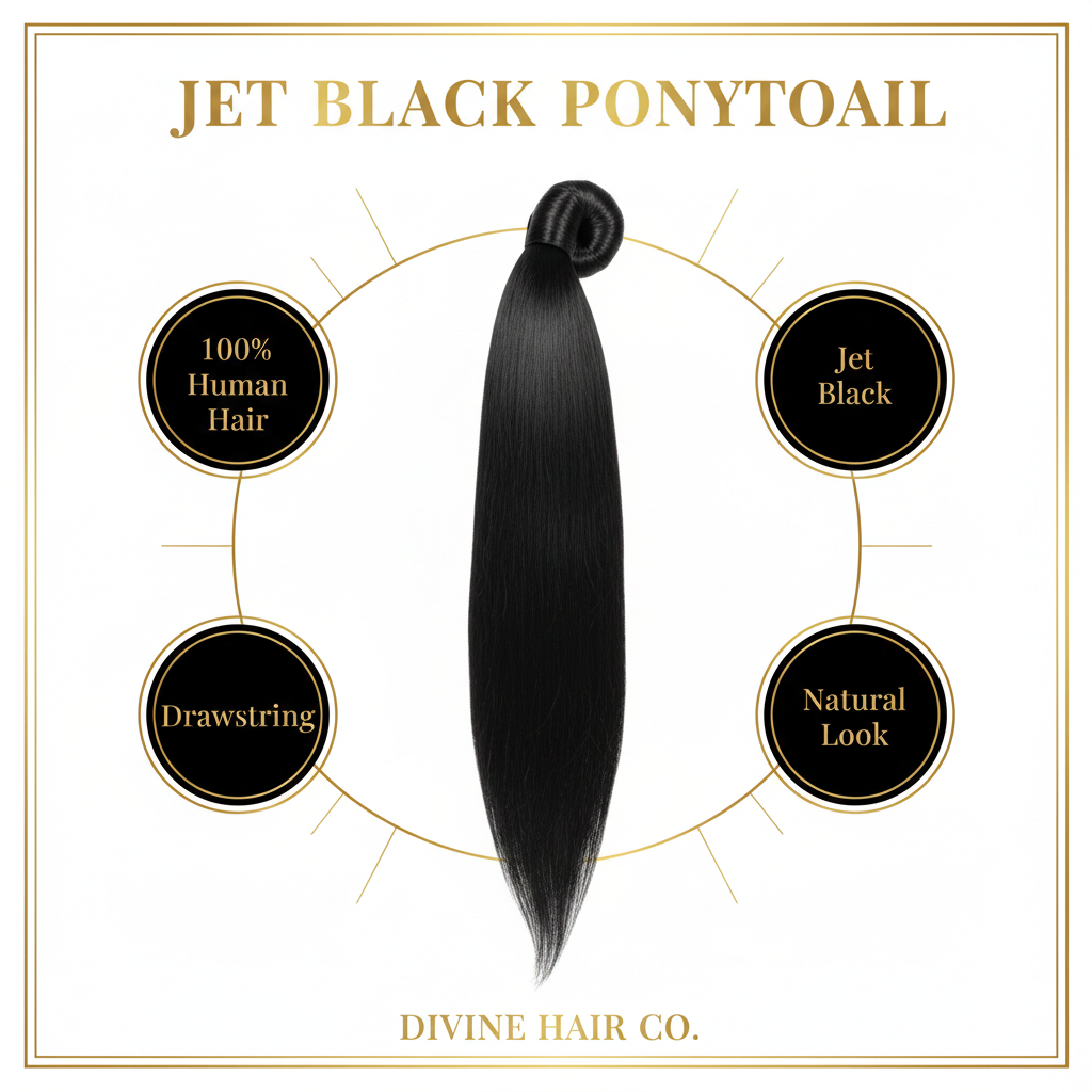 Jet Black Ponytail - Infographic
