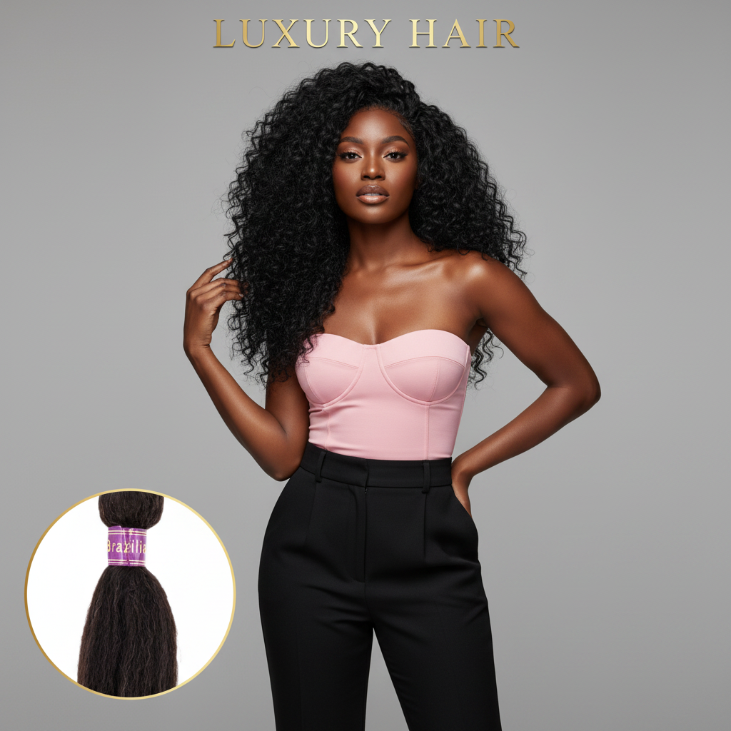 Brazilian Kinky Straight Hair - Model