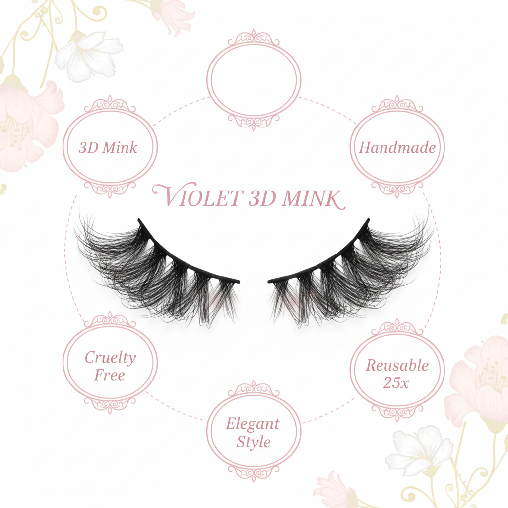 Violet 3D Mink Lashes - Info