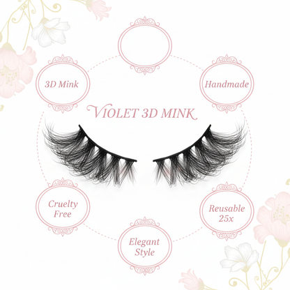Violet 3D Mink Lashes - Info