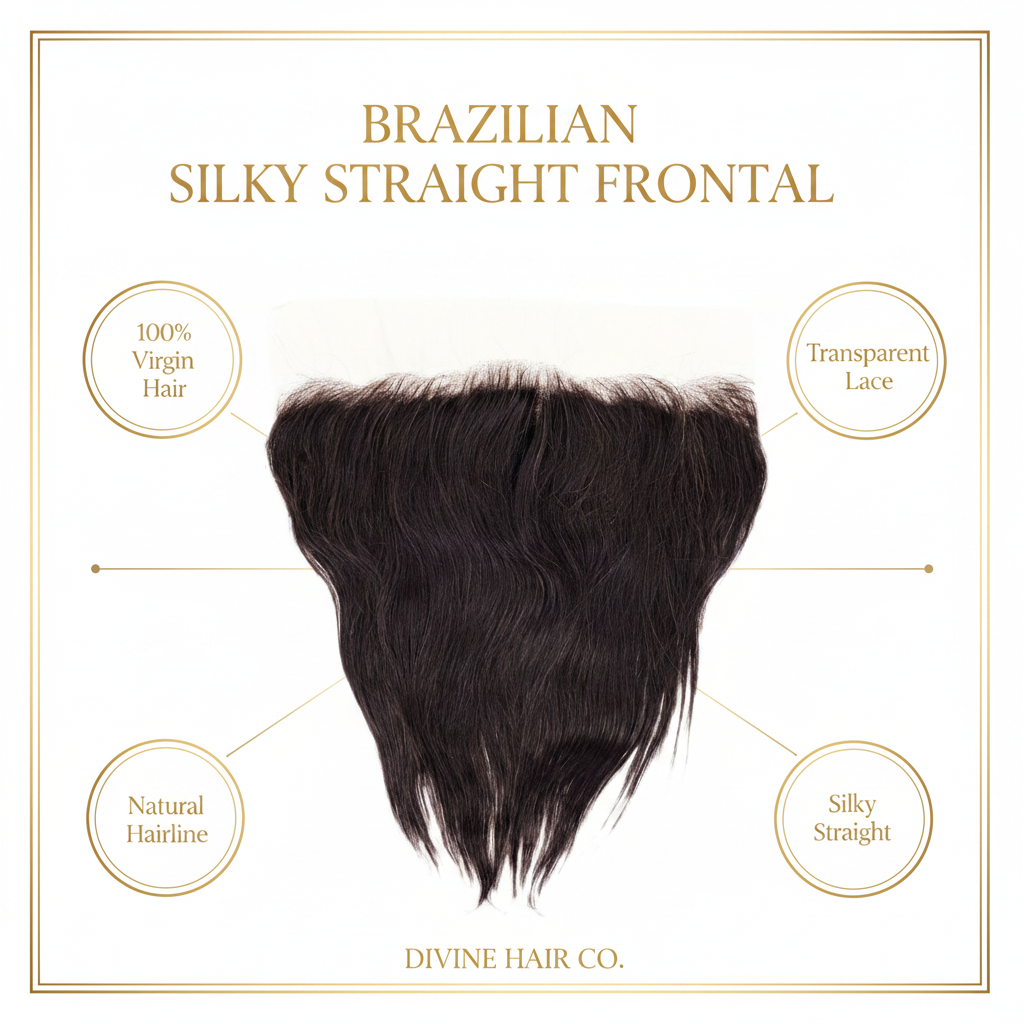 Brazilian Silky Straight Frontal - Infographic