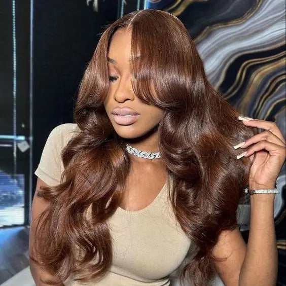 [NEW IN]Body Wave 4# Brown Color Lace Front Human Hair Wigs For Women 13x4 13x6 Hd Lace Frontal Wig Brazilian Human Hair