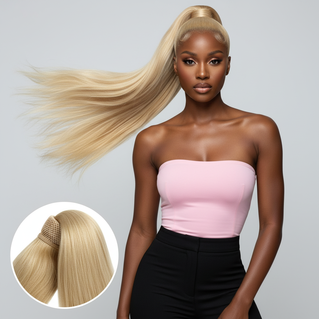 Bleach Blonde Ponytail - Model
