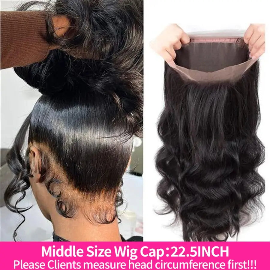 Bling Hair 180 Density Transparent Body Wave Wigs 30-32 Inches