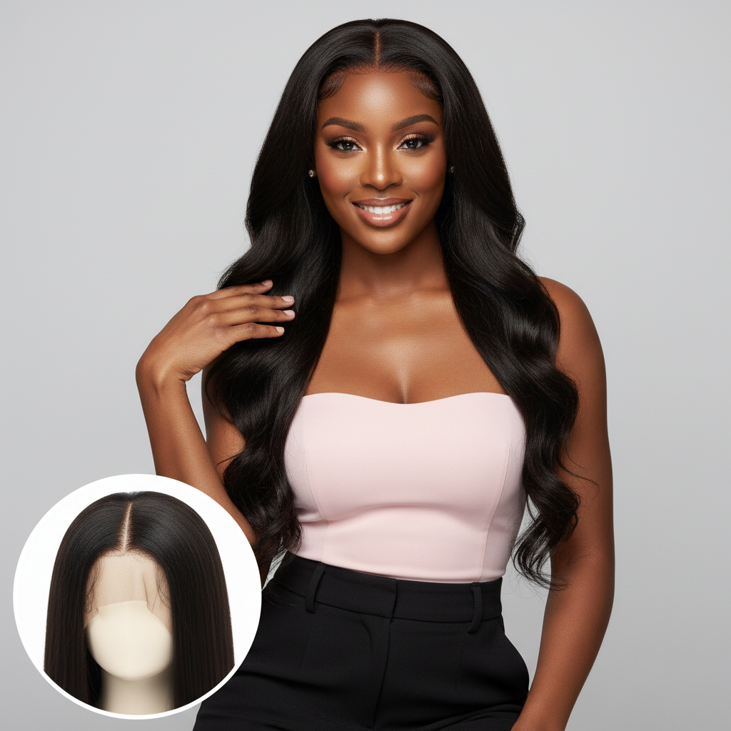 Malaysian Silky Straight Lace Frontal - Model