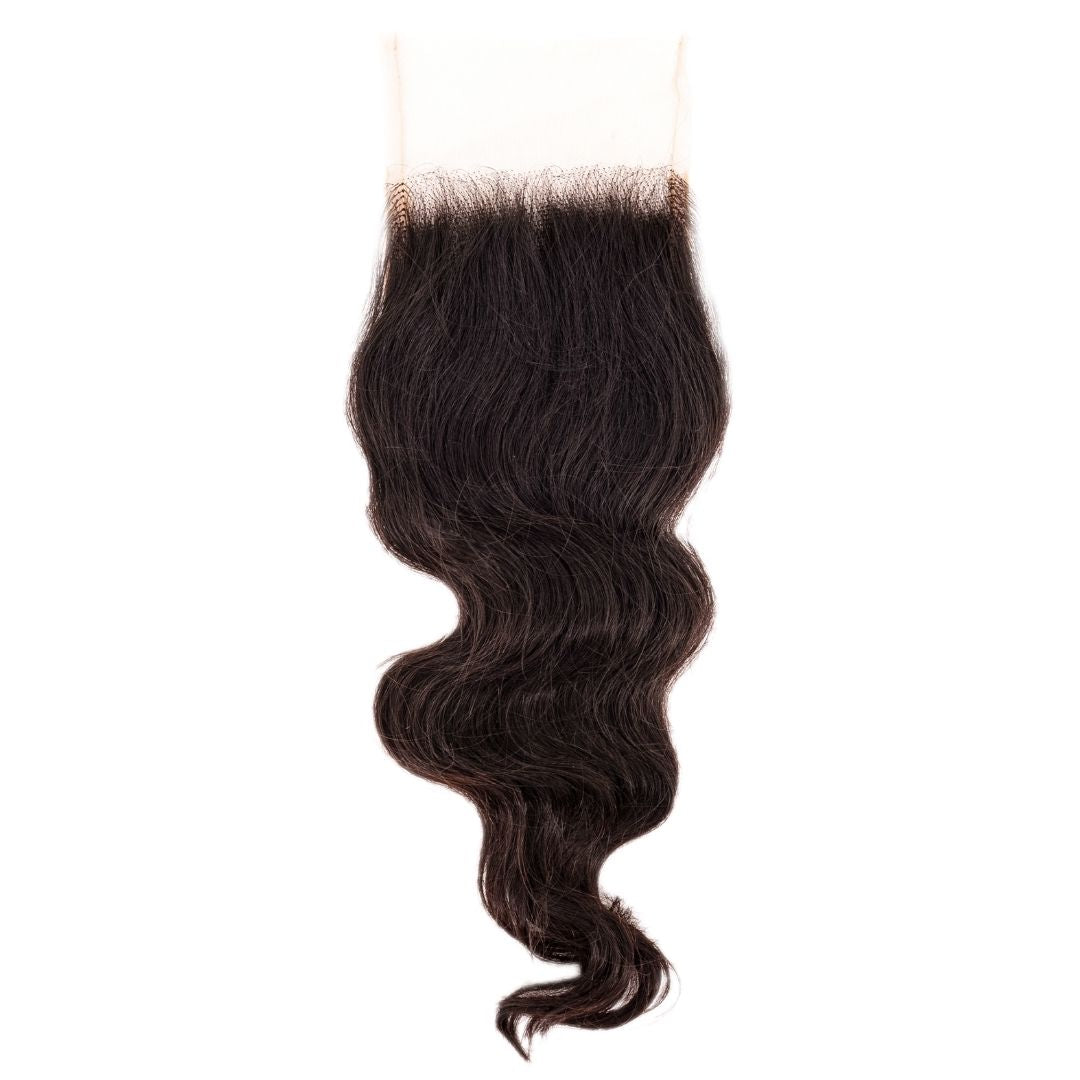 Raw Indian Curly 4x4 Transparent Closure - Original