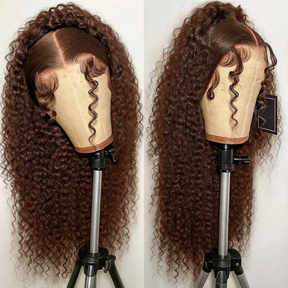 Bling Hair Chocolate Brown 13x4 Deep Wave Lace Front Wig