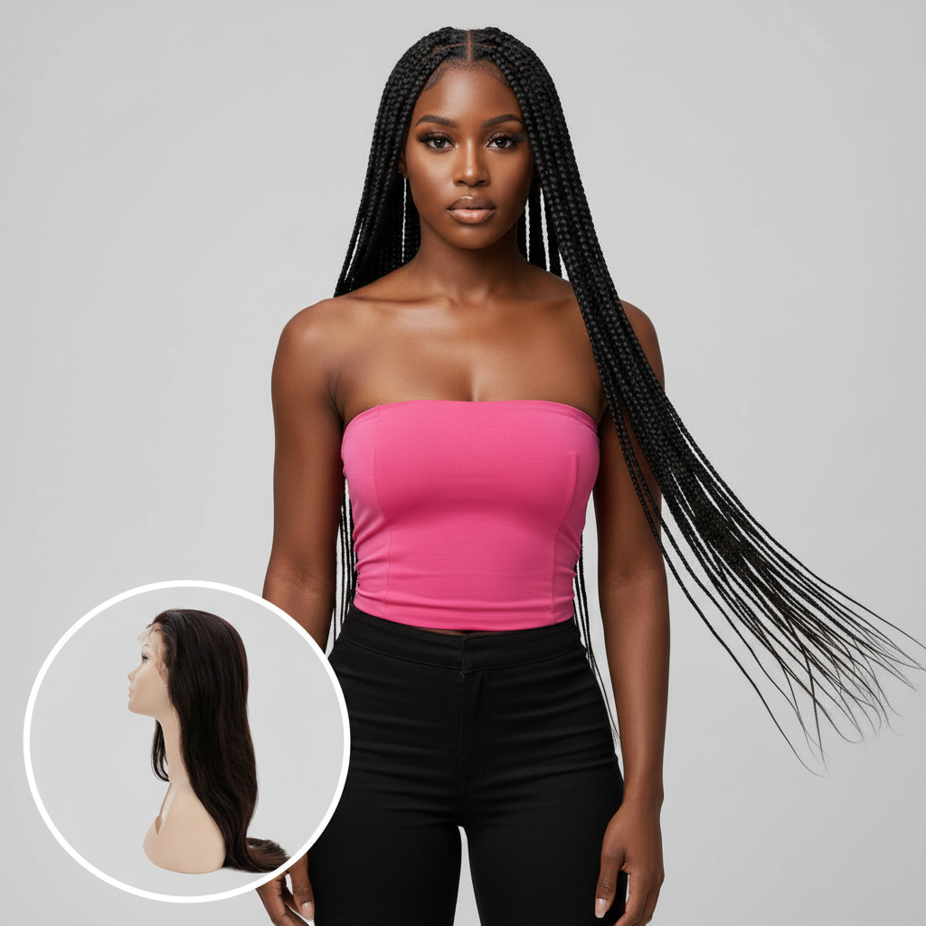 Straight 13x4 Transparent Lace Front Wig - Model